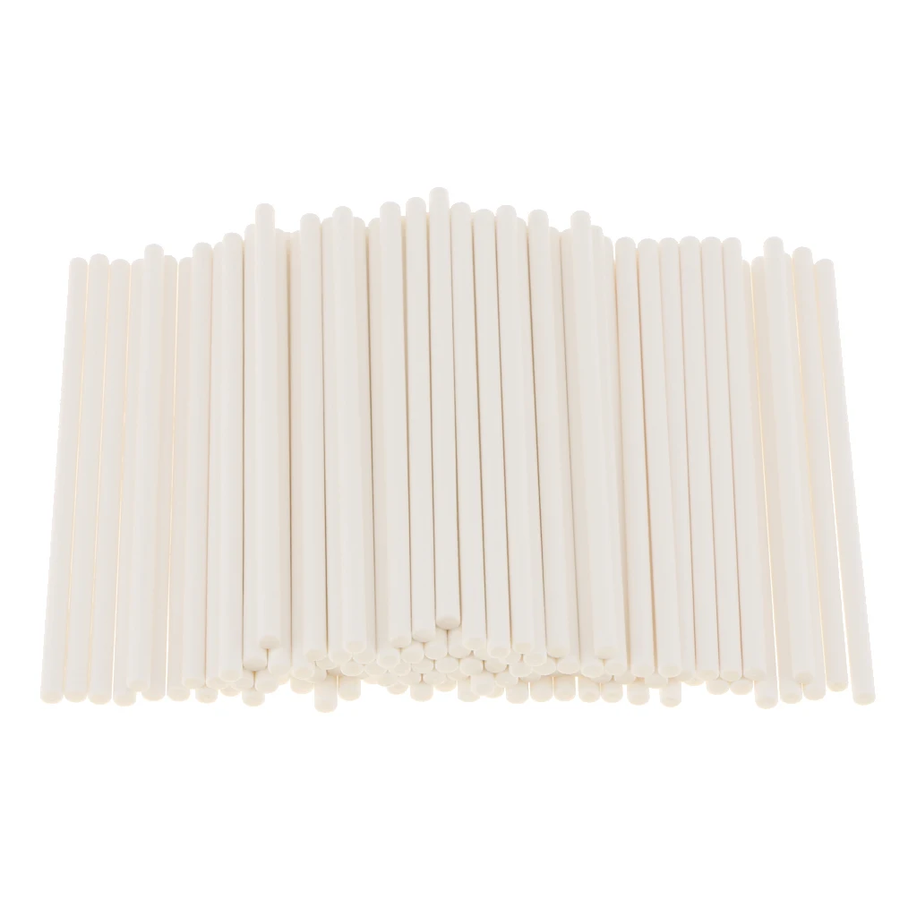 100 x Hard Paper Lollipop Sticks For Cake Top Lollipops Molds Crafts - 10cm