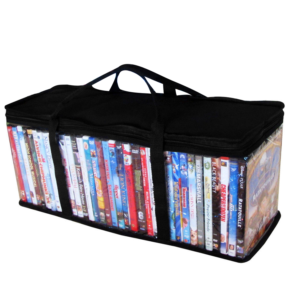 Removível Livro Carrying Bag, Dustproof DVD Storage