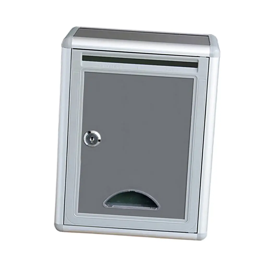 High Quality Aluminium Lockable Secure Mail Letter Post Box Mailbox Postbox Retro Home Garden Letter Mail Box Garden Ornament