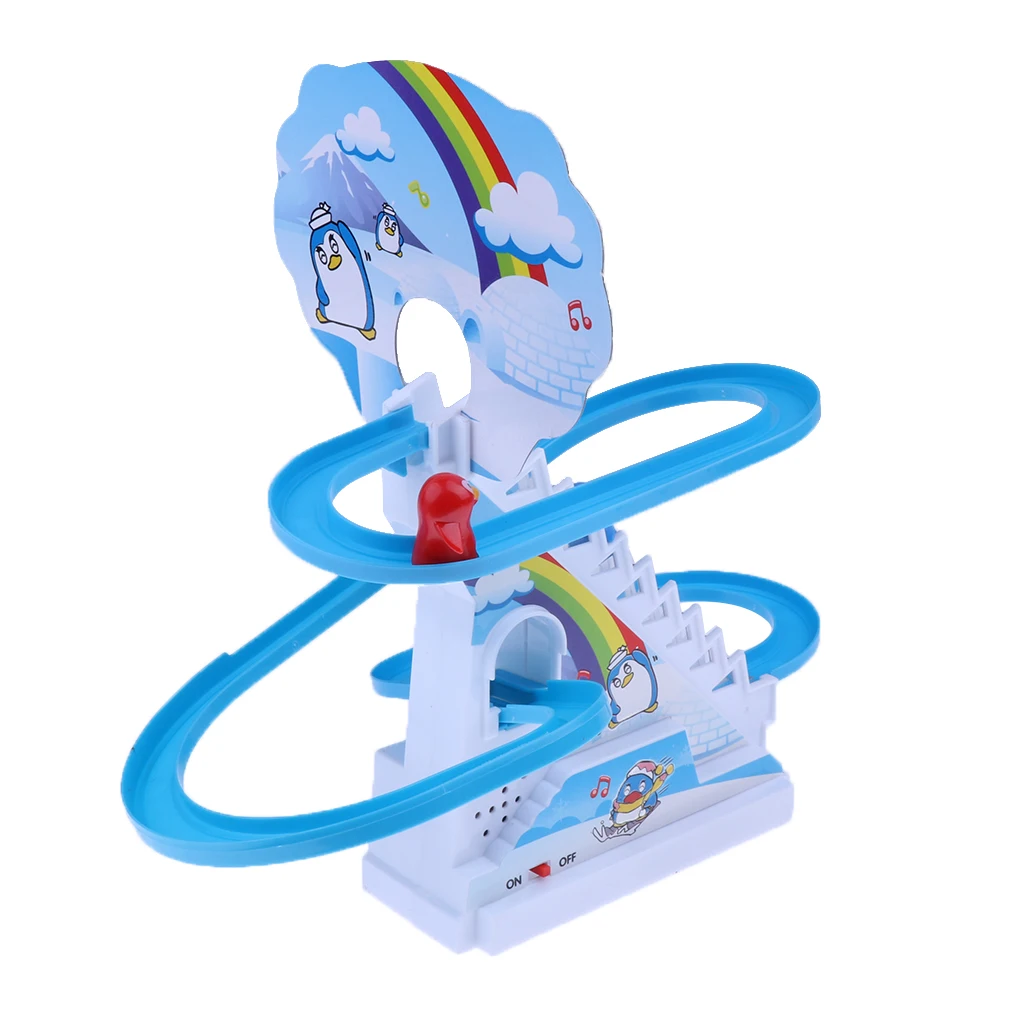 Penguin Slide Race Game Classic Racer Track with Music,Flashing Lights