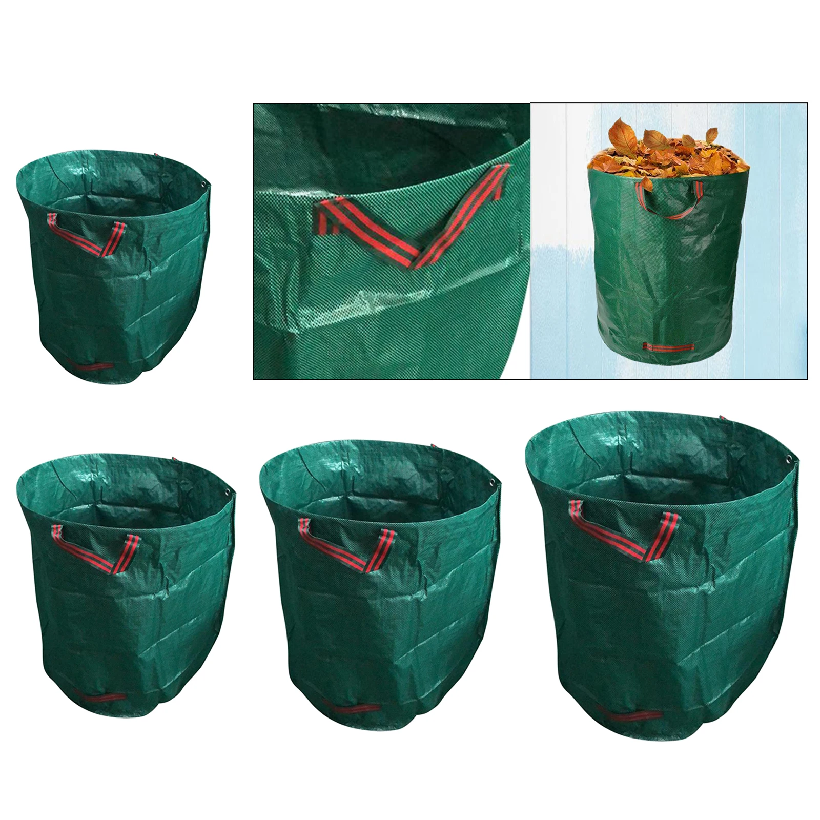 60L-500L Garden Bag Heavy Duty Leaf Trash Storage Bags Grow Planter Bag