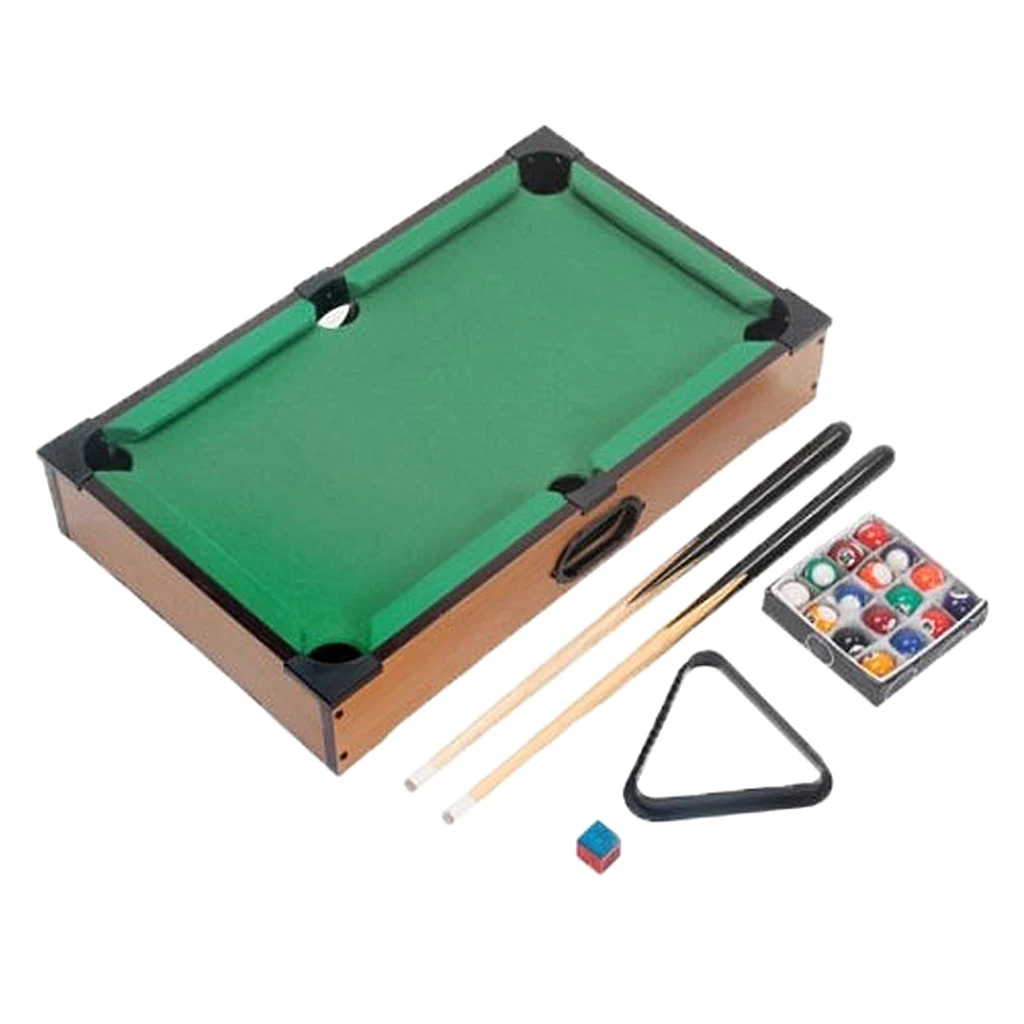 Pool Table Set Tabletop Billiards Family  Chalk Toy Child Gift Present