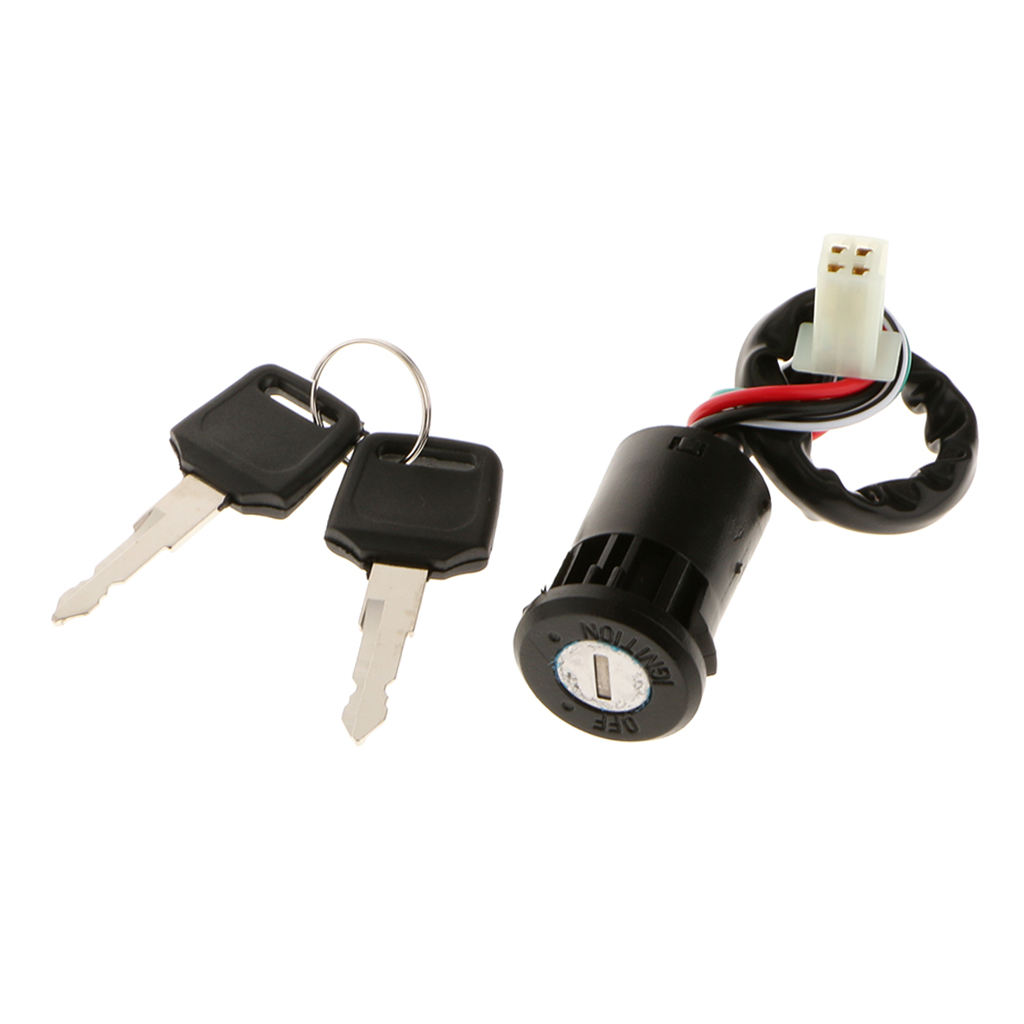 KEY IGNITION SWITCH 4 WIRE Mini ATV Quad Pocket Dirt Chopper Bike Scooter