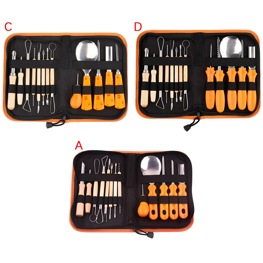 14 Pieces Holiday Pumpkin Carving Knife Halloween Pumpkin Carving Tools Kit Professional Sculpture Carving Tools