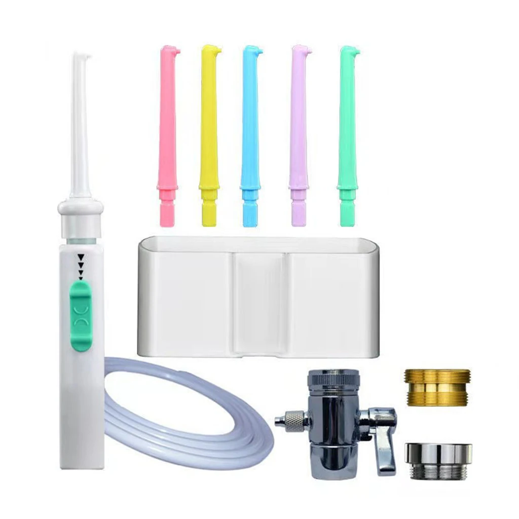 Faucet Oral Irrigator Water  Flosser Portable Irrigador  Water Jet Oral Irrigation Teeth Cleaning w/ 6 Nozzles