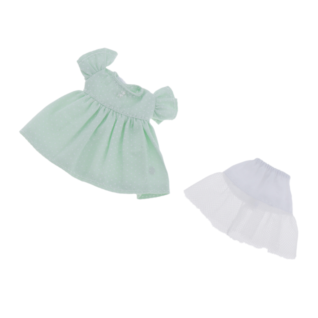 1/12 Fashion Doll Clothes Dot Dress Petit Skirt Buy for Costume Mini Blythe
