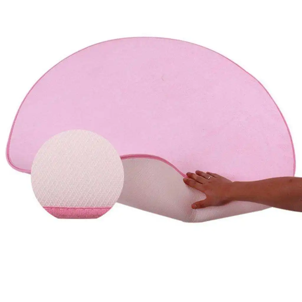 Plush Pink Round Play Mat / Rug for Kids Baby Crawling Rugs Carpet Indoor Outdoor Play Tent Pad Soft & Thick