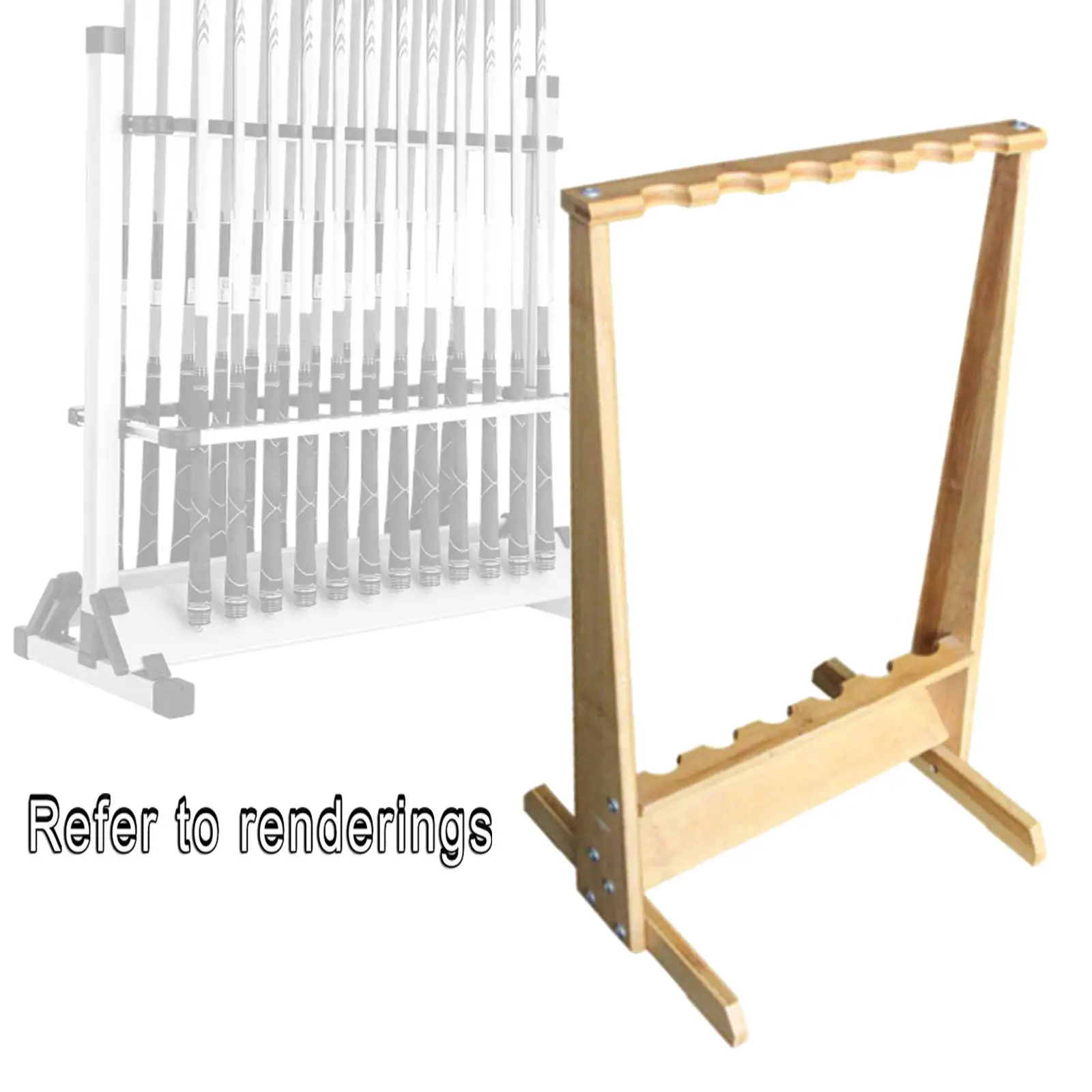 Bamboo 6 Fishing Rod Rack Vertical Portable Holds up to 6 Fishing Rods Fishing Pole Holder Organizer Floor Stand for Boat Home