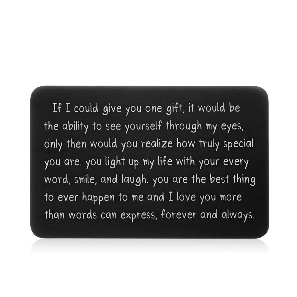 Wallet Insert Card Anniversary Birthday Gifts for Him Men Husband Valentine  from Wife Girlfriend Boyfriend Gift for Groom Fiance|Key Chains| -  AliExpress