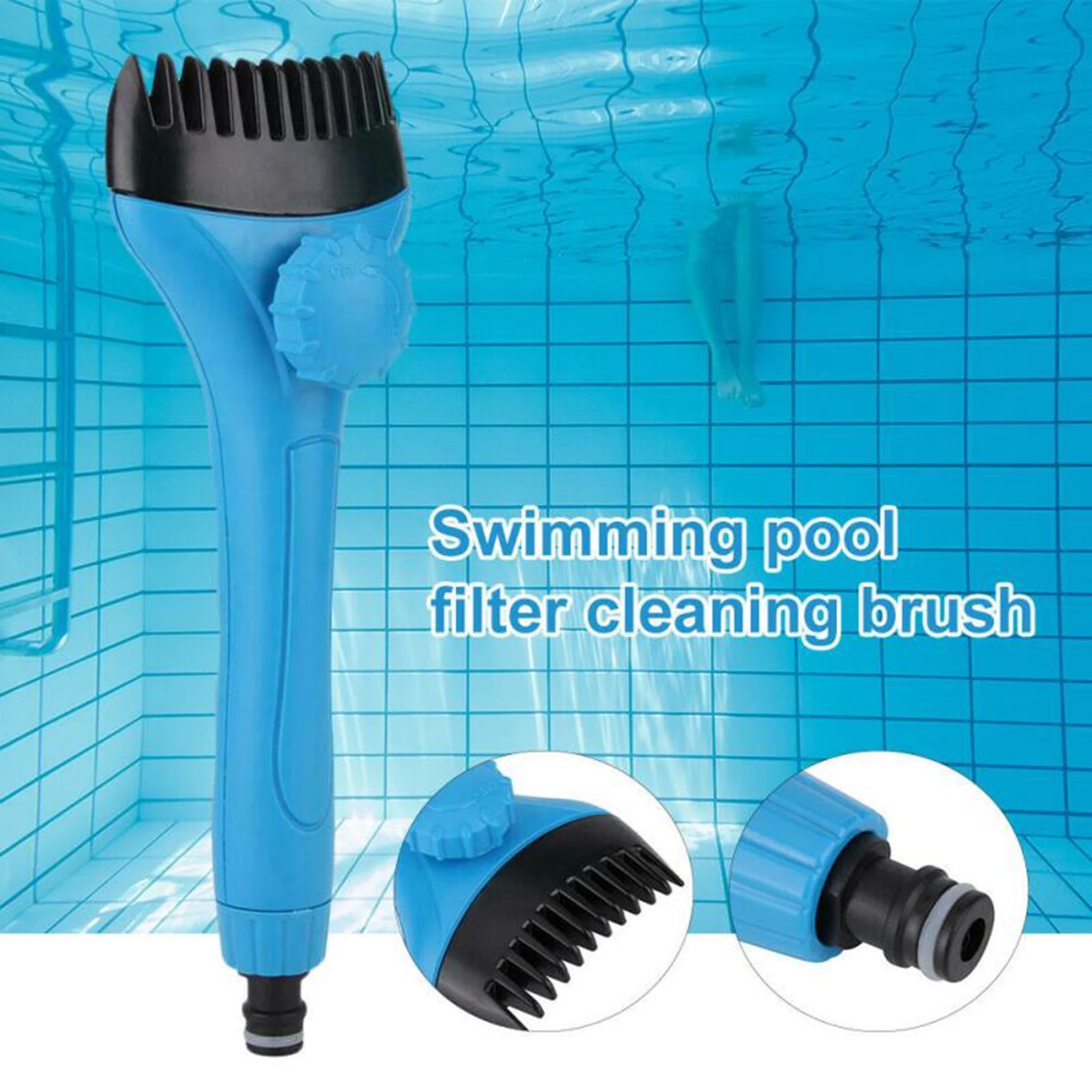 Hand Held Pool Filter Cleaning Brush Deep Clean Spa Cleaner Tool Accessories