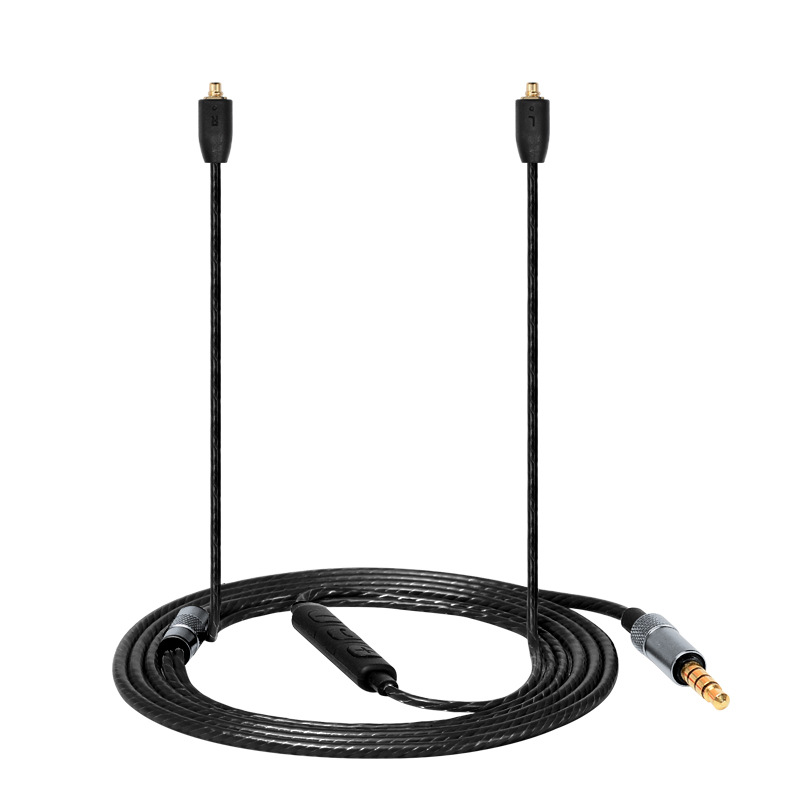 For Shure MMCX Interface Se215 Se425 Se535 Earphone Upgrade Cable with MIC Volume Adjustment Black / Blue / Red