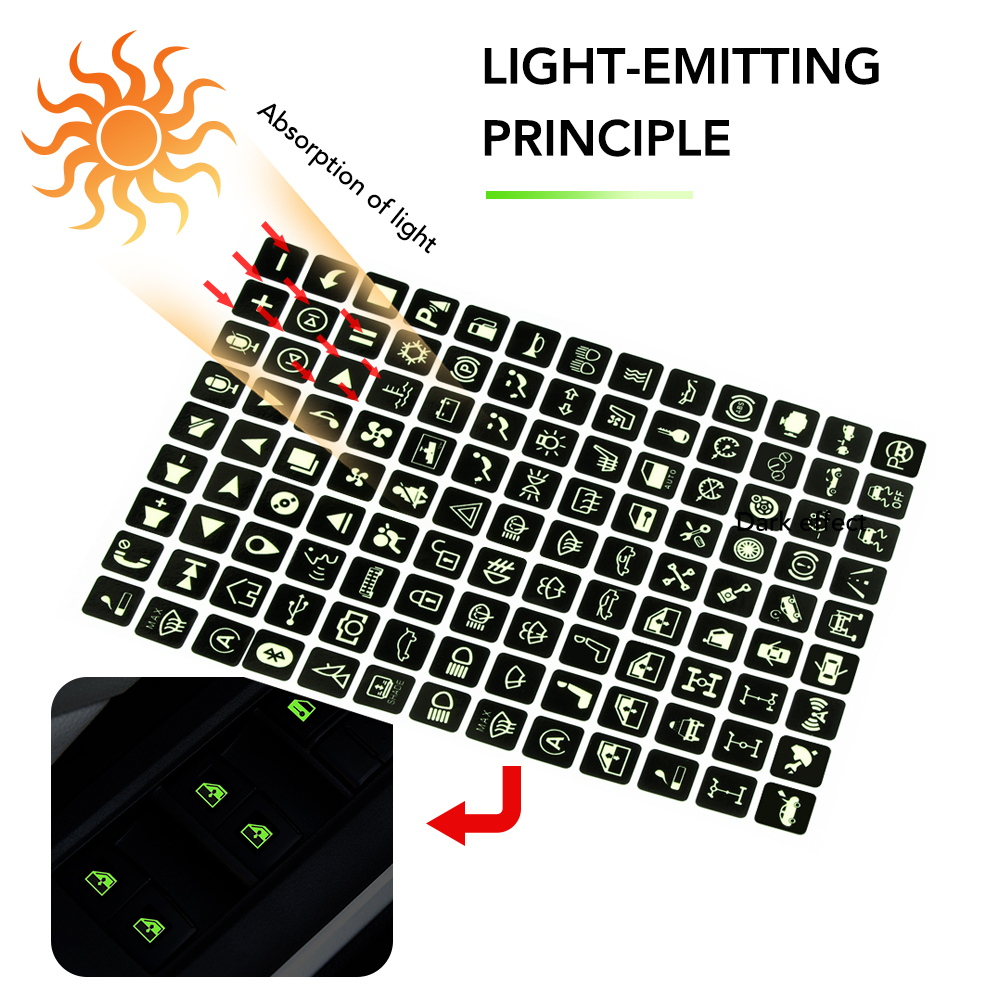 Универсальная автомобильная Кнопка PVC светящиеся наклейки  многофункциональное автомобильное интерьера наклейки стайлинга автомобилей  декоративный ...