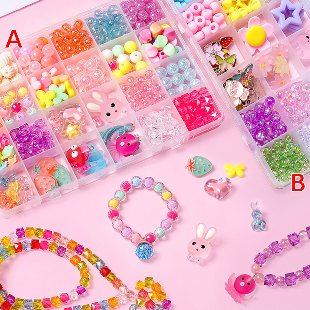 Bracelet Making Kit, Jewelry Making Beads Bracelet DIY Craft Birthday Gift Set for Kids Girls Teens Handcrafted Makings