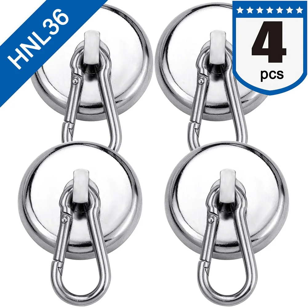 Magnetic Hooks Heavy Duty Neodymium Magnet W/ Swiveling Carabiner Magnet Snap B9 