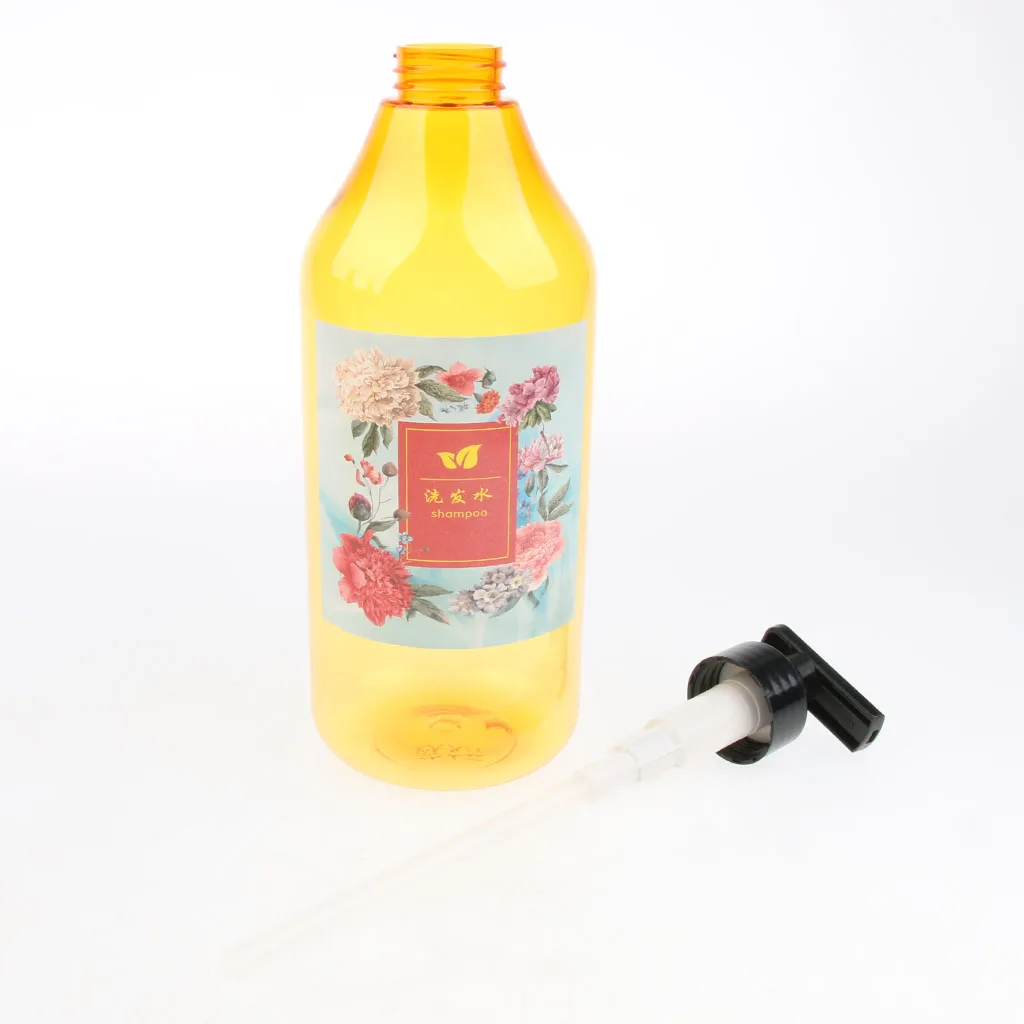 3 x Plastic Home Empty Pump Bottle Reusable Shampoo Lotion Dispenser, 1000ml,