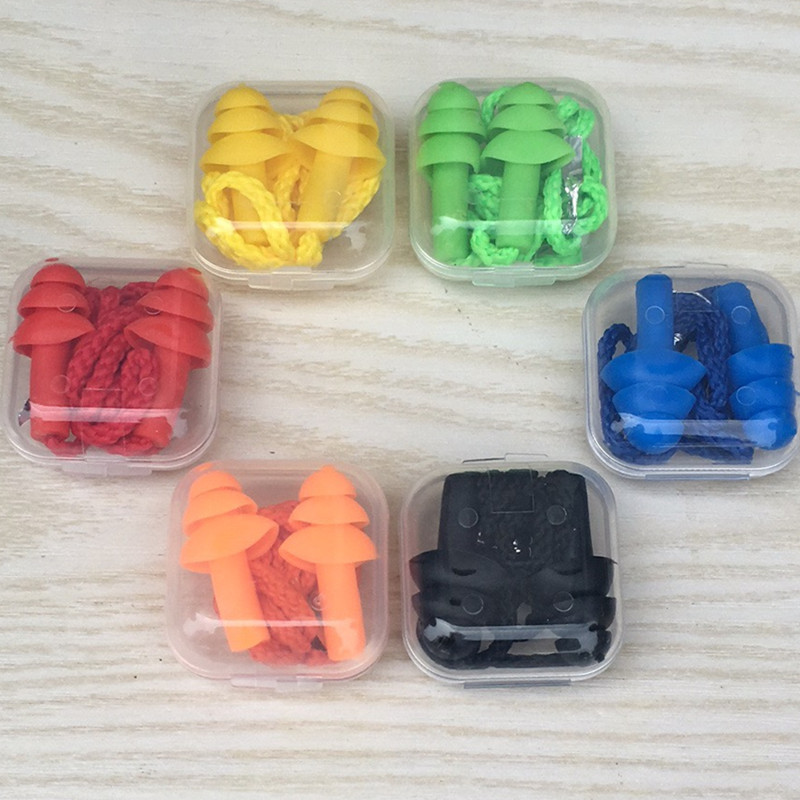 1Box Neue Komfort Ohrstöpsel Noise Reduktion Silikon Weichen Ohr Stecker Schwimmen Silikon Ohrstöpsel Schutzhülle Für Schlaf – Detail 4
