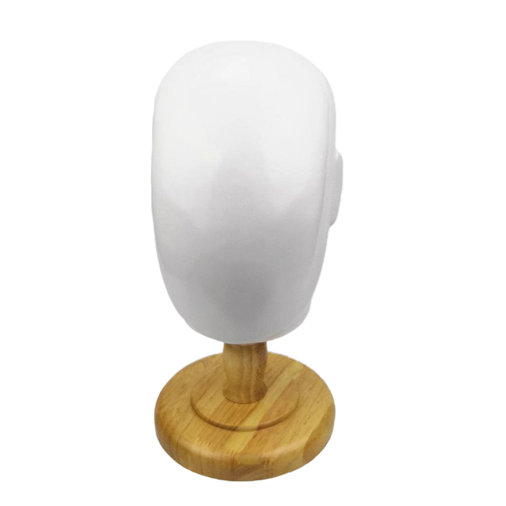 Male Mannequin Resin Mannequin Head Wooden Stand for Wig Glasses Hat Scarf Display 22.6''