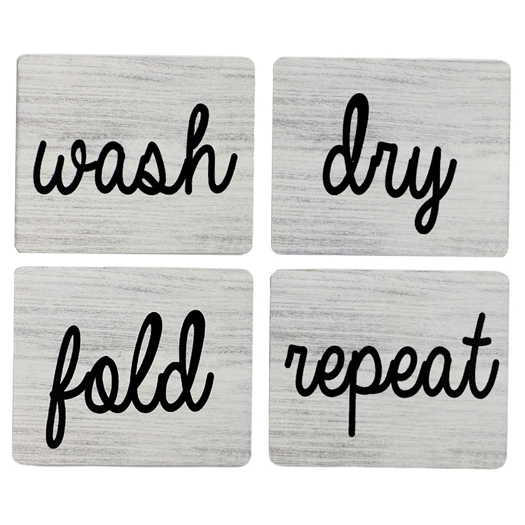 Laundry Wooden Plaque Signs Wall Art Decor Decorative Plaques for Farmhouse Laundry Room Hanging Sign Washhouse Door Decoration