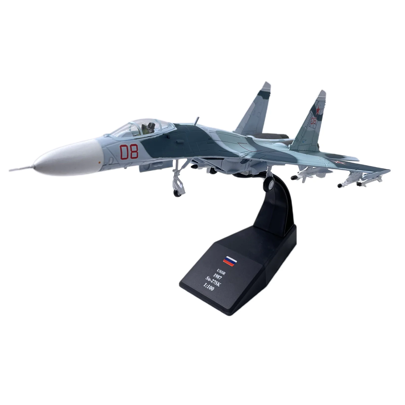 Russian Sukhoi Su-27 Plane Model Airplane Model Aircraft Model 1/100 Scale