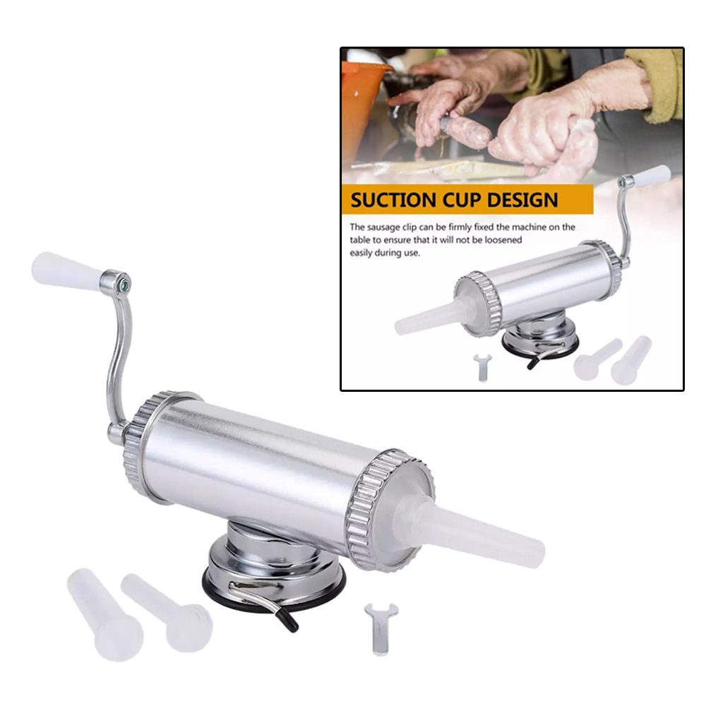 Homemade Kitchen 2 LBS Sausage Maker Meat Stuffer Filler Saugage Press