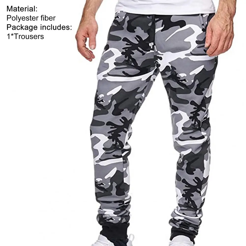 Men's trousers jogging camouflage ankle belt mid-waist men's overalls with drawstring color change men's trousers штаны мужские cargo joggers
