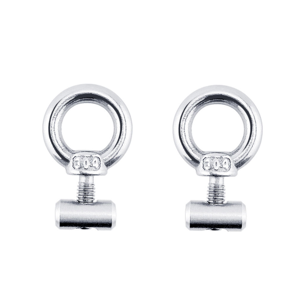 M4 Lifting Eye Nut 304 Stainless Steel Ring Shape Tent Stopper Screw Bolt 2 Set for Boat Camper Awning Accessories Moulding
