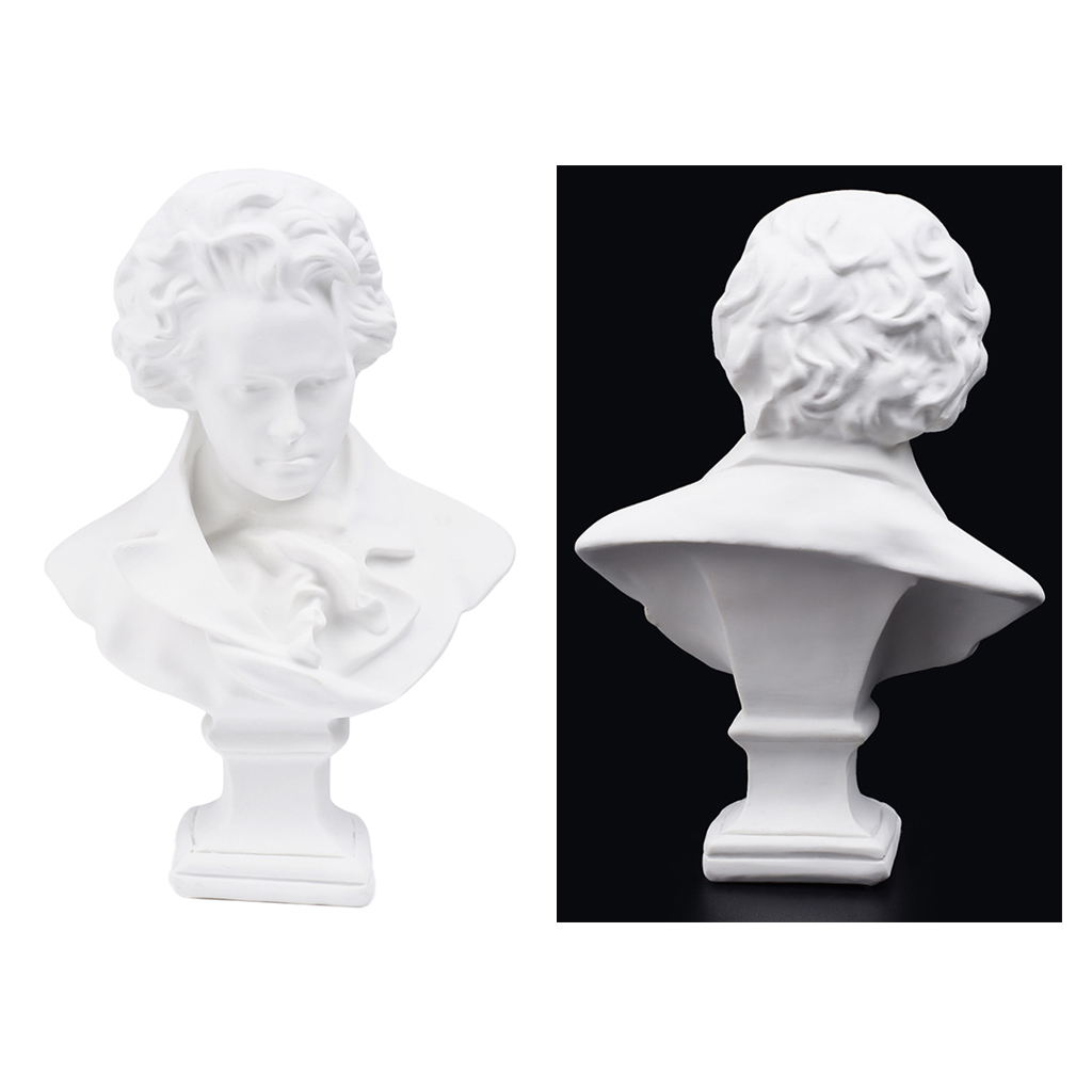 15cm Height Realistic Beethoven Resin Bust Statue Figurine 