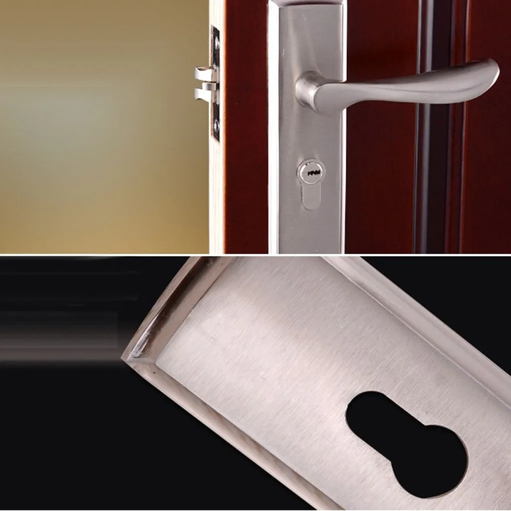 Internal Door Handle Set Lever Door Handle Locks Lockset Bedroom Privacy Dual Latch With 3 Keys #1