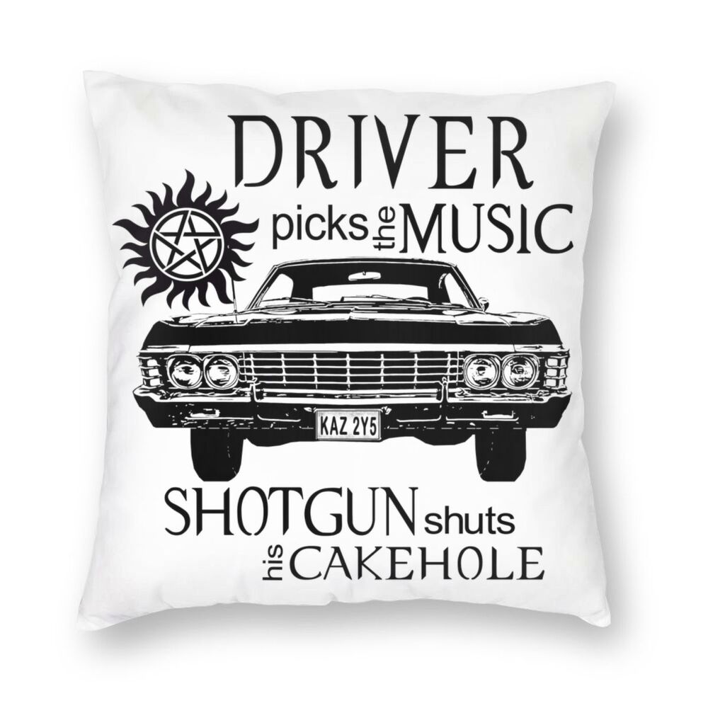Driver Picks The Music Cushion Cover 40x40 Decoration 3d Printing  Supernatural Tv Show Throw Pillow Case For Living Room - Cushion Cover -  AliExpress