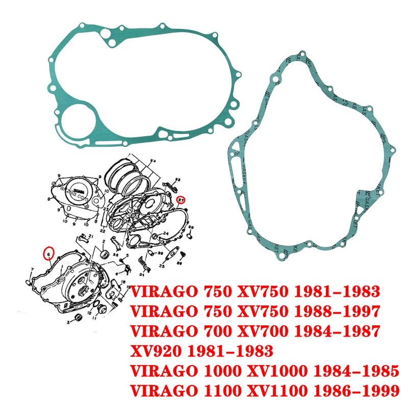 XV750 1990-1997 Yamaha Virago 750 Clutch Cover Gasket