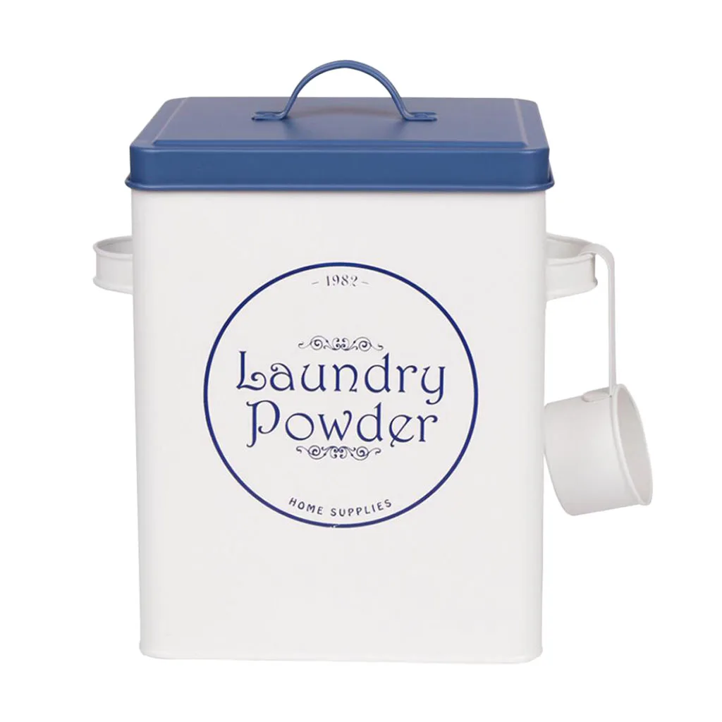 Laundry Powder Detergent Container Tin Box,  9 x 6 x 7 Inches, Storage up to 11lb/ 5kg