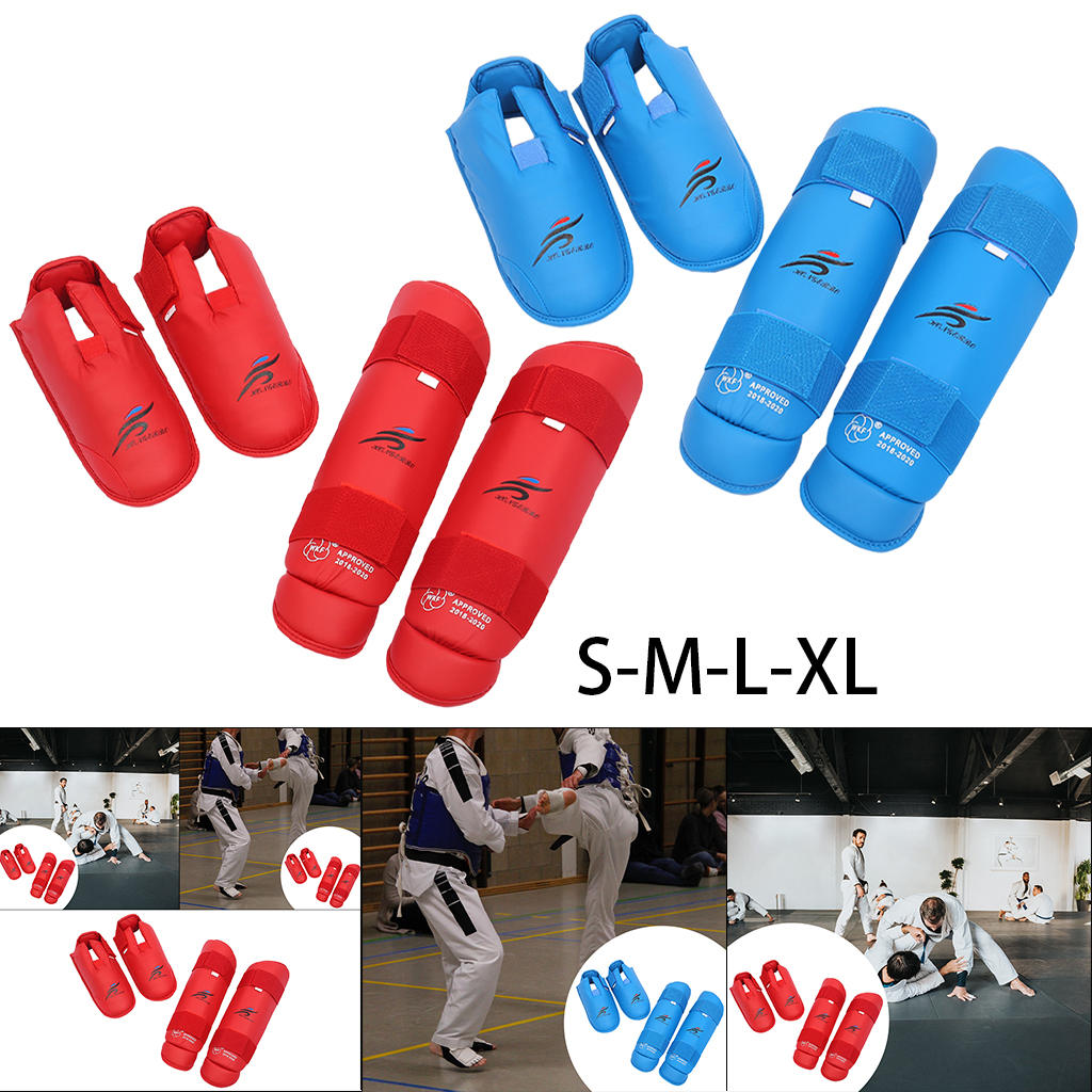 Strike Shin Guards Leg Protector Leg Support Protection Pads Shin Kick Pads for Foot & Instep Muay Thai Karate Martial Arts Tkd