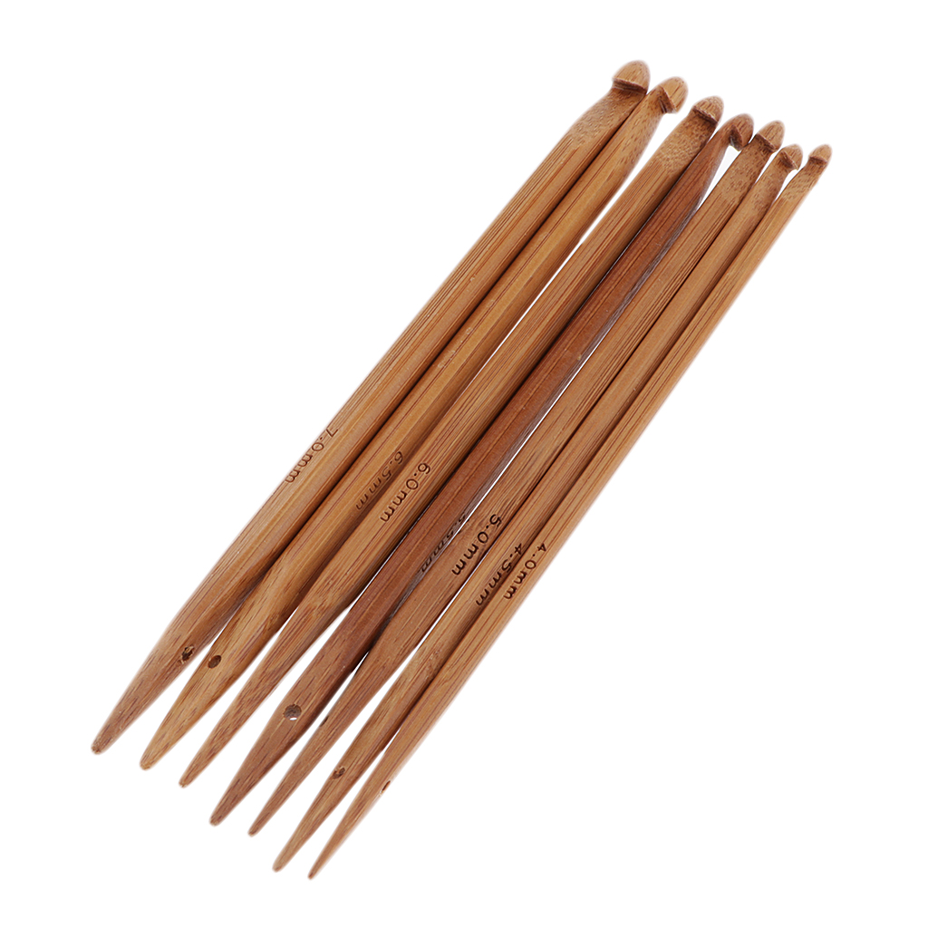 7 PCS Bamboo Knitting Needles Double Pointed Set (4.0mm To 7.0mm)