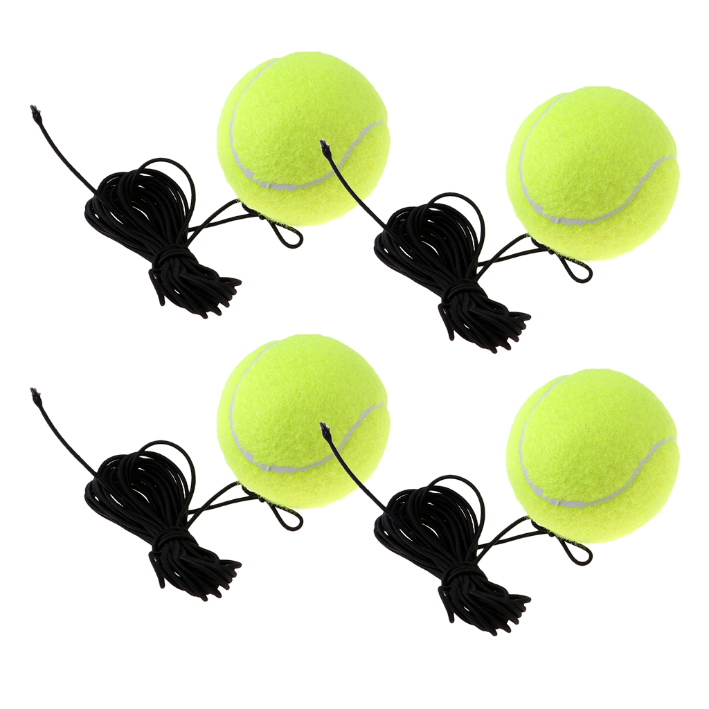 Tennis Ball W / Replacement String Tennis Bounce Training Balls 4 Pieces