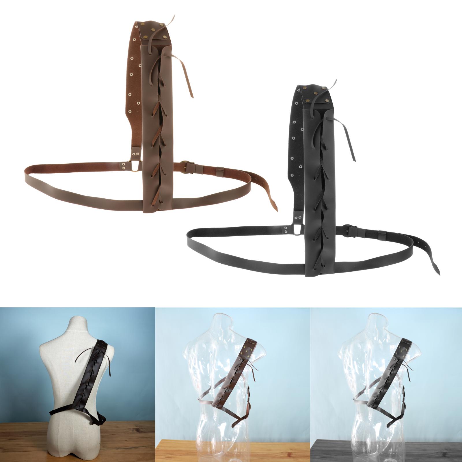 Medieval Sword Belt Shoulder Sheath Scabbard Holder Adult Men Larp Knight Battle Weapon Costume Rapier Ring Belt Strap Holster
