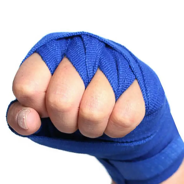 2.5m Coton Bandage Boxe Poignet Bandage Hand Wrap Combat Protect Bo