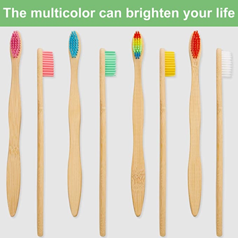 Best of 50 / 100PCS Colorful Natural Bamboo Toothbrush Set Teeth Whitening Bamboo Dental Oral Care Customized Laser Engraving Logo Reviews & Tips