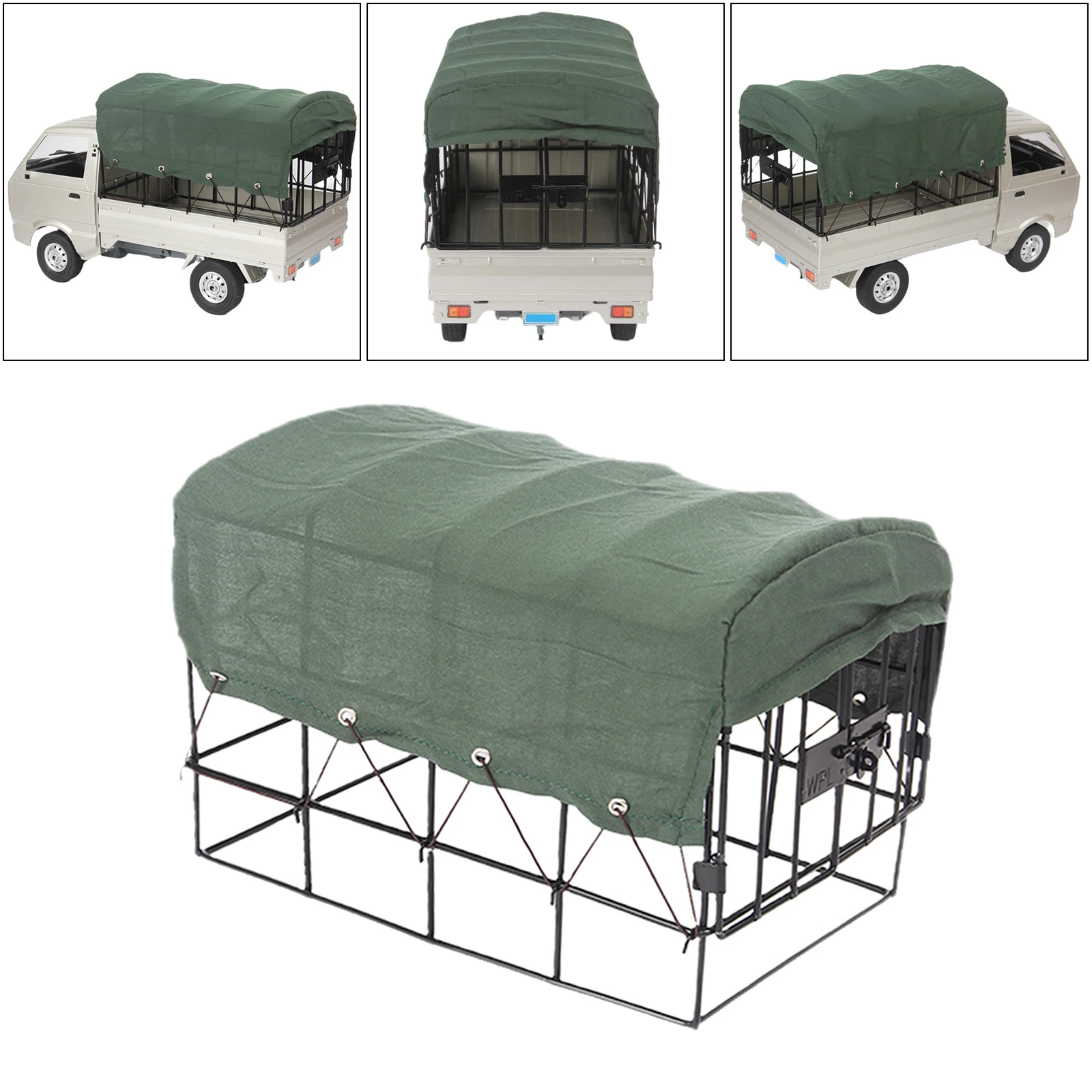 Upgrade Metal Cage Tent Frame for WPL D12 Simulation RC  Car DIY Parts