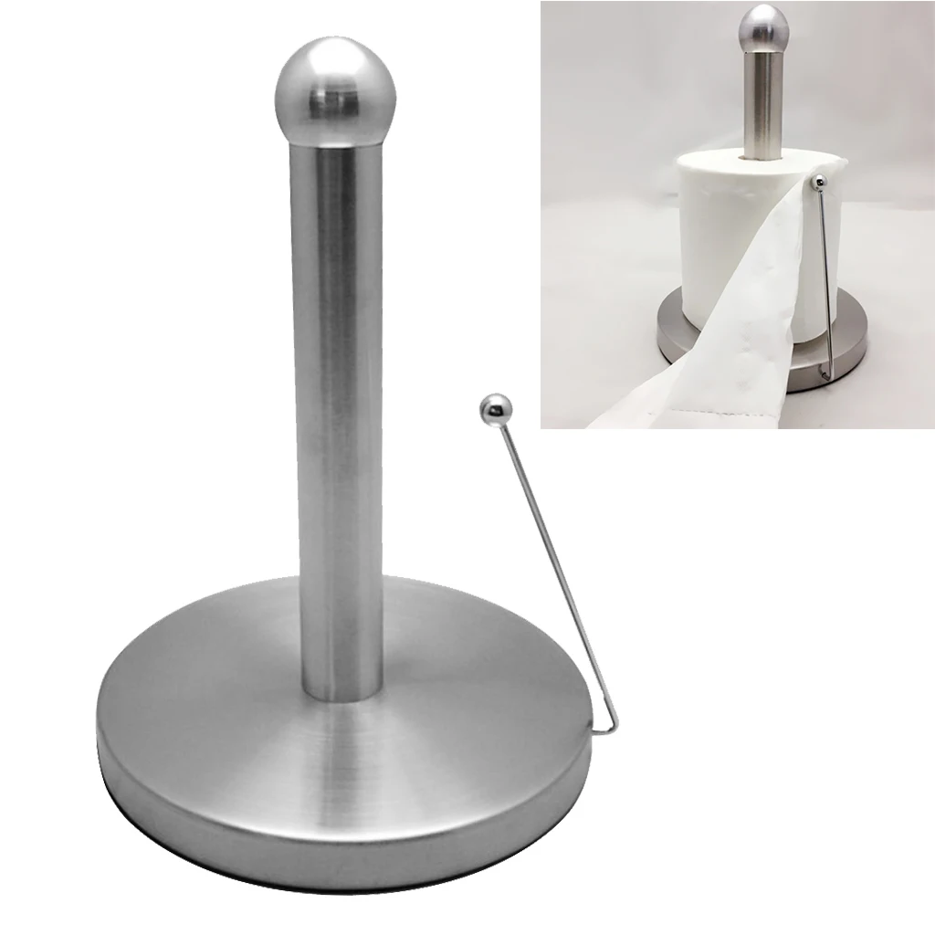 Stainless Steel Toilet Paper Holder with 2 Rolls of Bath Towels Storage Free Standing