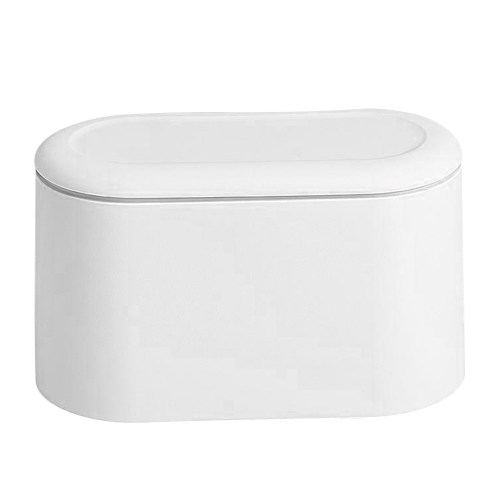 Desktop Trash Can Small Mini Garbage Plastic Dustbin with Lid Cover for Home Office Desk Car Trash Bin