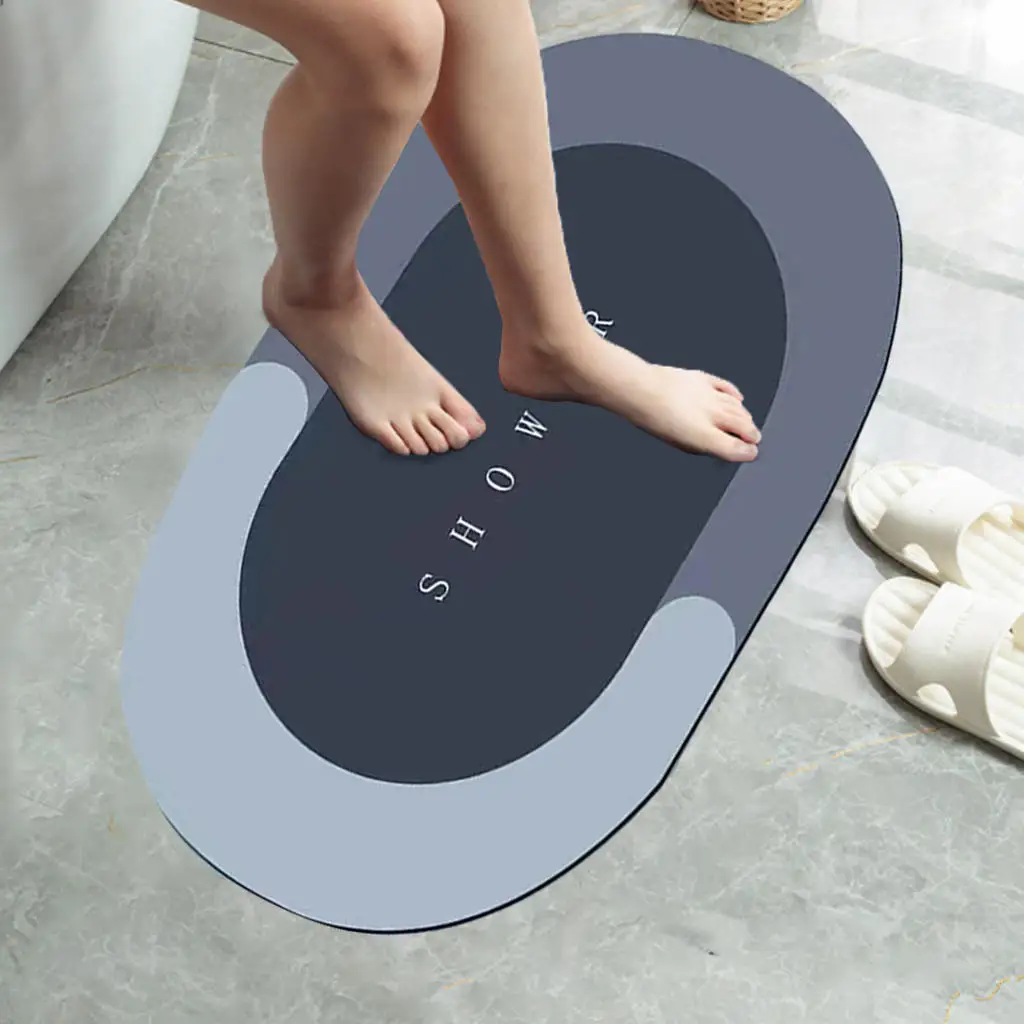 50x80cm Soft and Comfortable Bath Mat Water Absorbent Floor Mat Durable Non-Slip for Bath Room Doorway Shower Tub Toilet