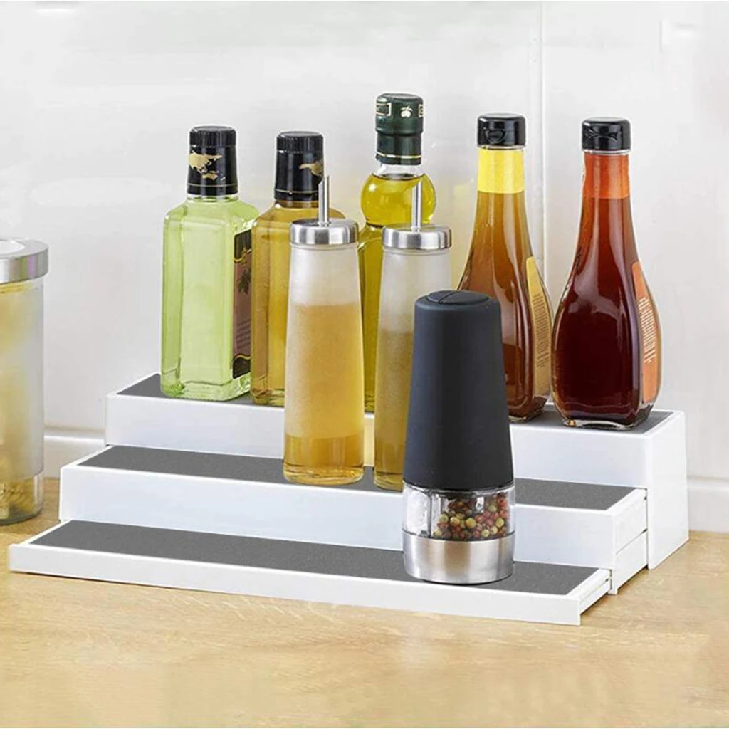 Spice Racks, Spice Rack Organizer Free Standing and Revolvable for Kitchen, Pantry, Bathroom and Refrigerator (3 Tier)