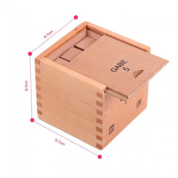 Hand Grinding Wood Cubes Toddler Kids Cube Building Blocks Toys With Box