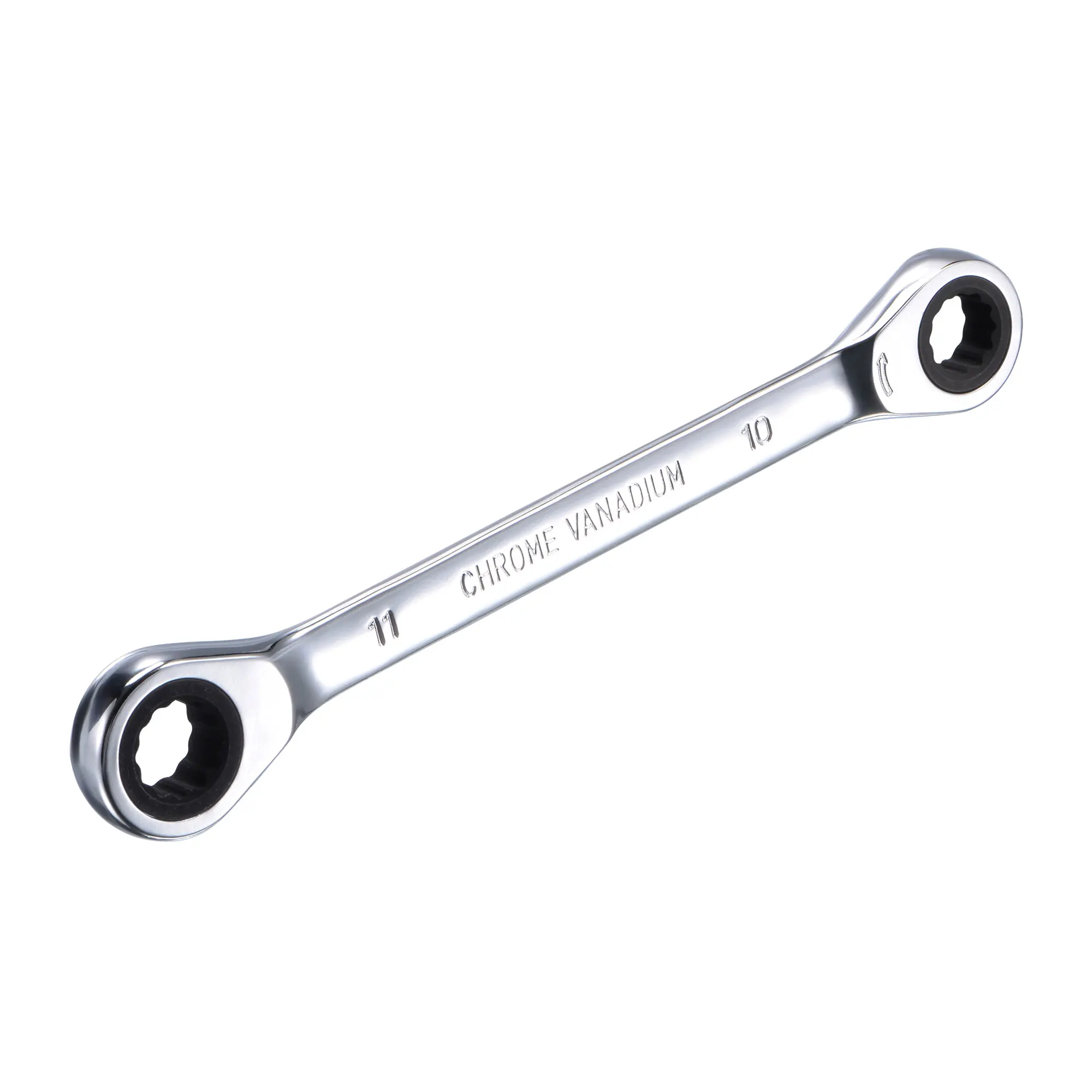 uxcell Reversible Ratcheting Wrench 11mm x 13mm Offset Double Box End Cr-V 