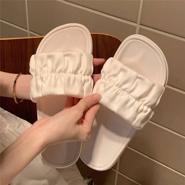 Summer New Fashion Fairy Style Flat Fold Upper Sandals And Slippers Female Summer Students Wear All match Beach Shoes Men s Slippers AliExpress