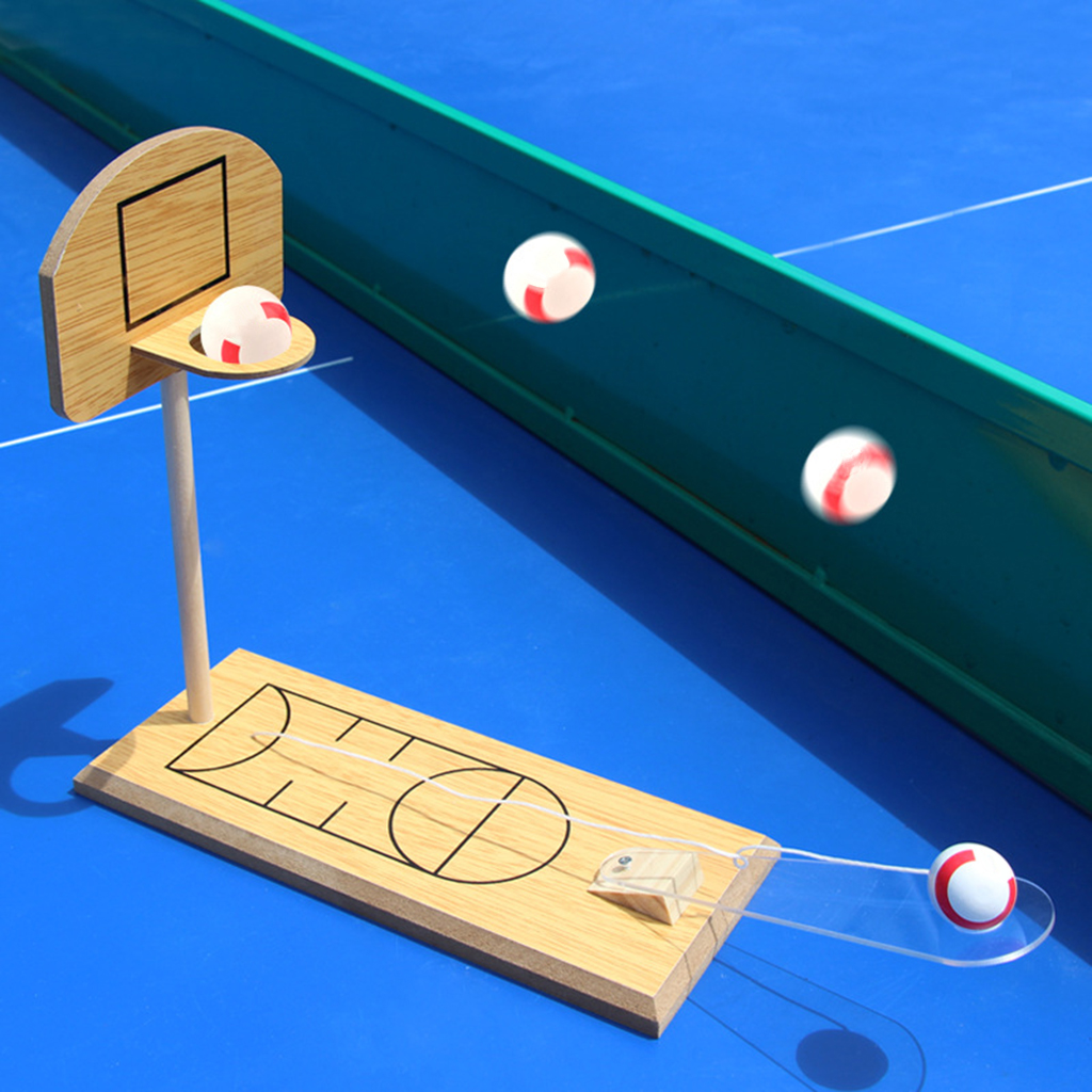 Mini Desktop Basketball Game Tabletop Portable Basketball Game Wooden Fun Sports Family Travel Toys