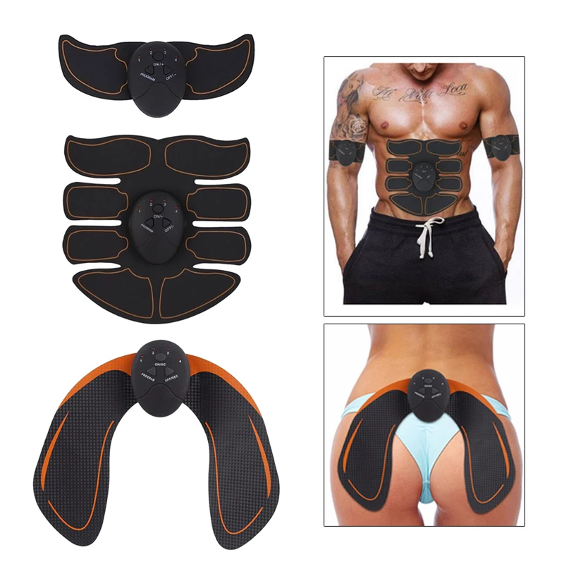 3Set Abs Stimulator Abdominal Trainer Waist Male Women's Ab Hip Sticker