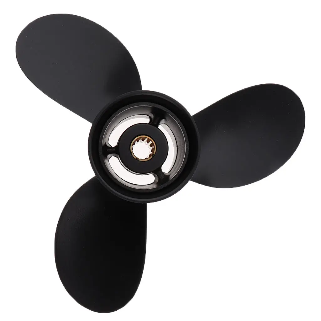 Black Boat Engine Propeller 8.5 X 9 for Tohatsu 2 & 4 STROKE 6 HP 8 HP 9.8 HP Black Boat Engine Propeller 8.5 X 9 for Tohatsu 2 & 4 STROKE 6 HP 8 HP 9.8 HP