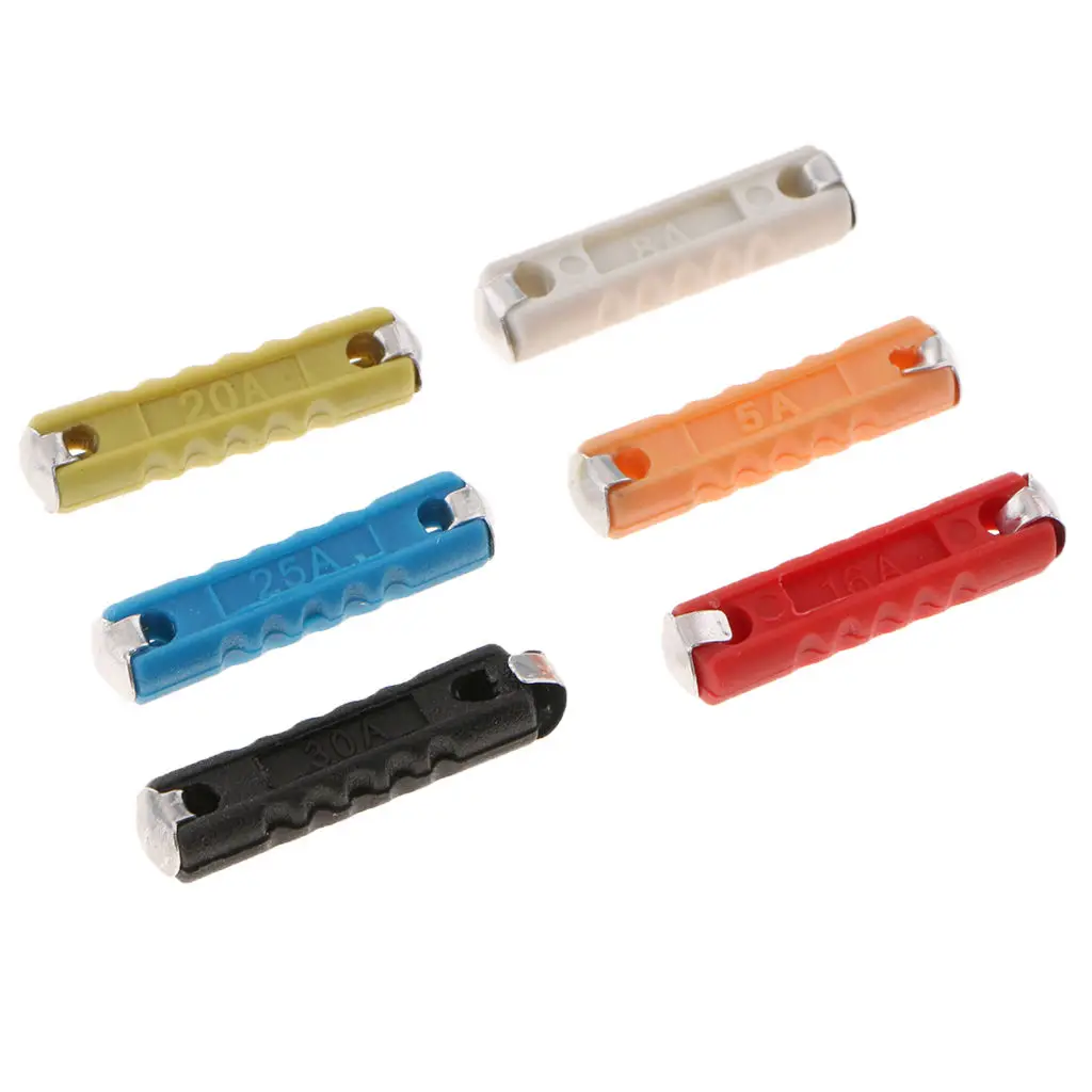 50 Pcs European Continental Auto Car Standard Fuse Assortment 5A 8A 16A 20A 25A 30A Car Boat SUV Automotive Fuses Kit