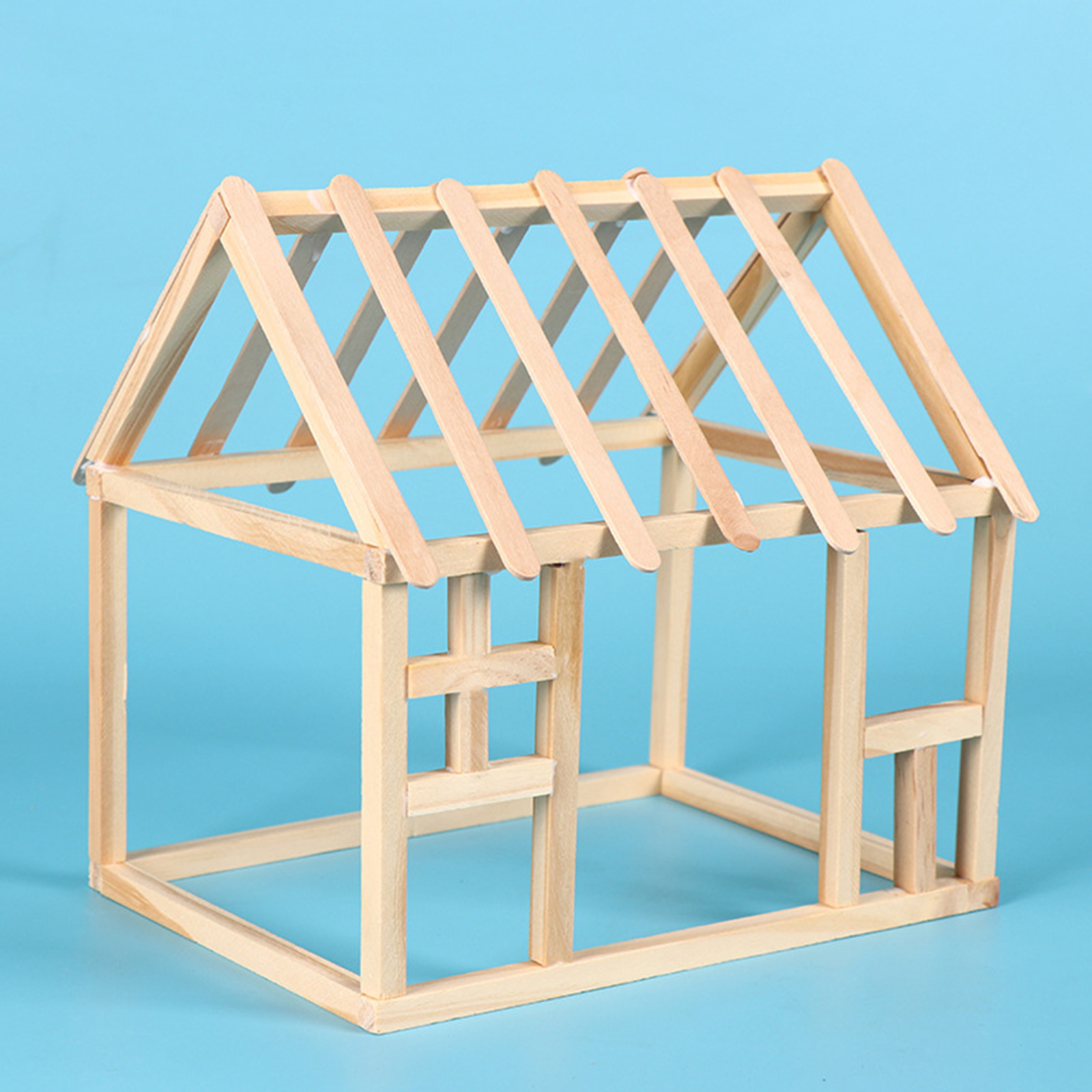 Household Unfinished Wooden House   Kids Learning Toys for Home